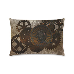 A rusty steampunk letter with gears Custom Rectangle Pillow Case 16"x24" (one side)