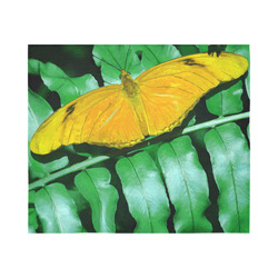 Orange Butterfly Leaves Nature Landscape Cotton Linen Wall Tapestry 60"x 51"