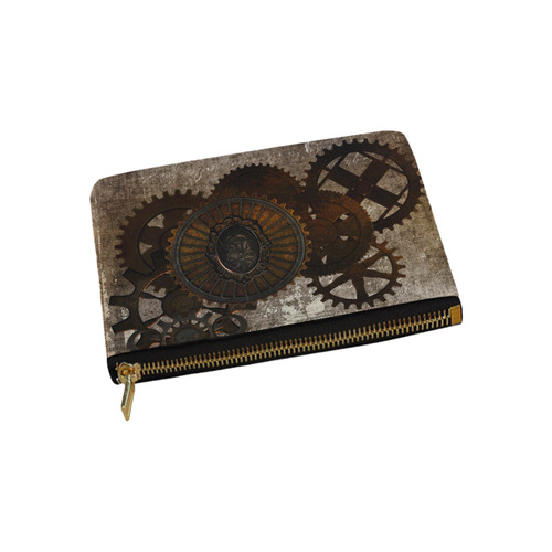A rusty steampunk letter with gears Carry-All Pouch 9.5''x6''