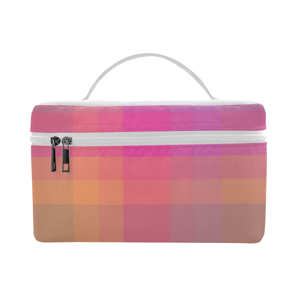 Florescent Rainbow Check Lunch Bag/Large (Model 1658)