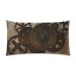 A rusty steampunk letter with gears Rectangle Pillow Case 20"x36"(Twin Sides)