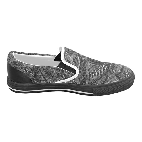 Steel Foliage - Jera Nour Men's Slip-on Canvas Shoes (Model 019)