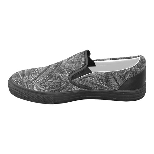 Steel Foliage - Jera Nour Slip-on Canvas Shoes for Men/Large Size (Model 019)
