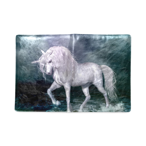 Wonderful white unicorn on the beach Custom NoteBook B5