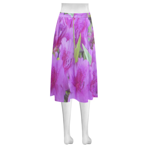 Azalea Flowers Mnemosyne Women's Crepe Skirt (Model D16)