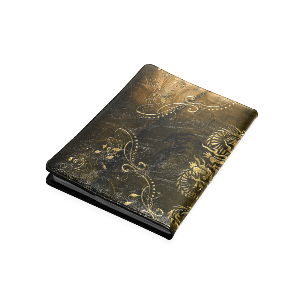 Wonderful chinese dragon in gold Custom NoteBook B5