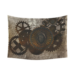 A rusty steampunk letter with gears Cotton Linen Wall Tapestry 80"x 60"