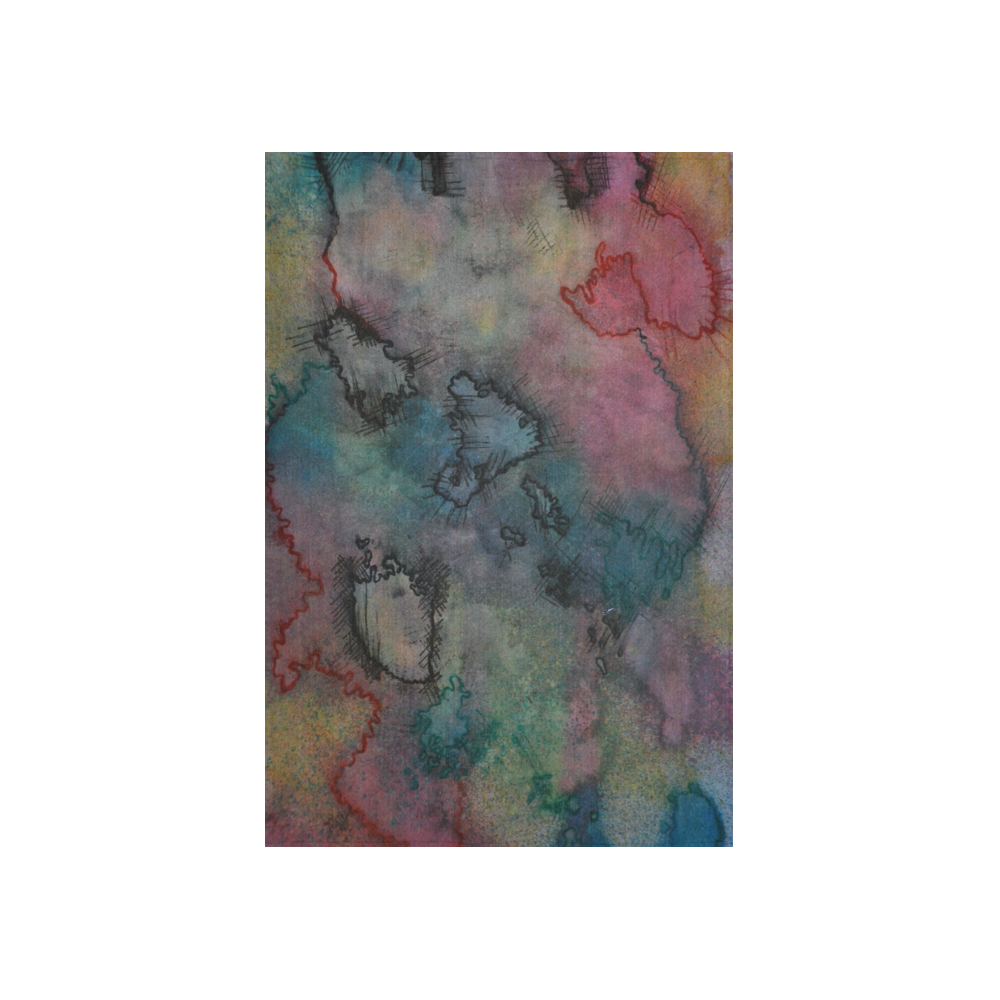 Watercolor Cotton Linen Wall Tapestry 40"x 60"