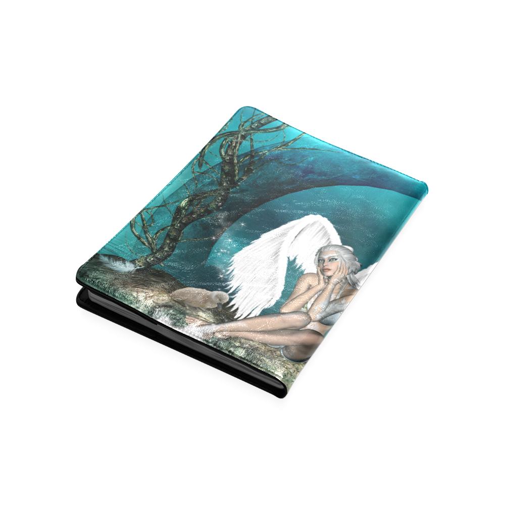 The beautiful white swan fairy Custom NoteBook B5