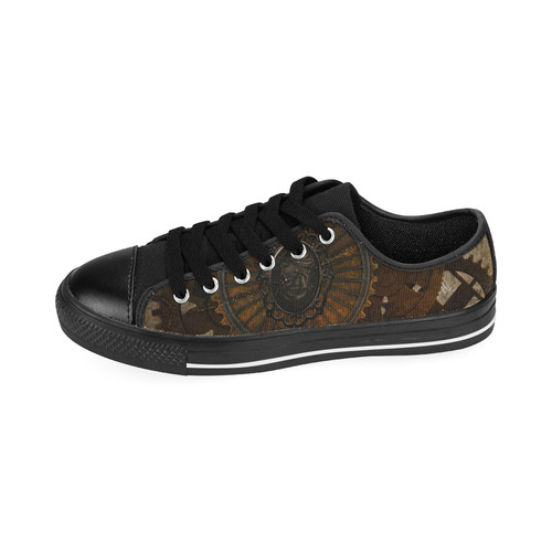 A rusty steampunk letter with gears Men's Classic Canvas Shoes (Model 018)