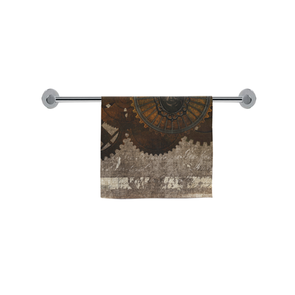 A rusty steampunk letter with gears Custom Towel 16"x28"