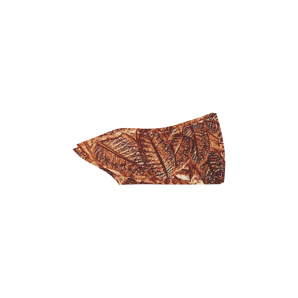 Copper Foliage - Jera Nour Men's Slip-on Canvas Shoes (Model 019)