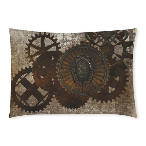 A rusty steampunk letter with gears Custom Rectangle Pillow Case 20x30 (One Side)