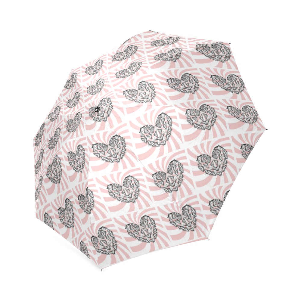 Love Conquers Hate Pattern Umbrella Foldable Umbrella (Model U01)