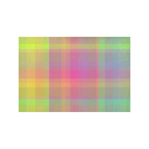 Florescent Rainbow Check Placemat 12''x18''