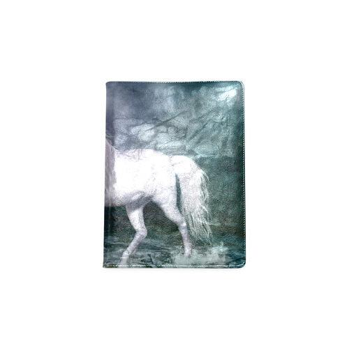 Wonderful white unicorn on the beach Custom NoteBook B5