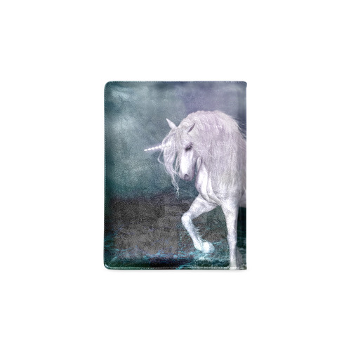 Wonderful white unicorn on the beach Custom NoteBook B5