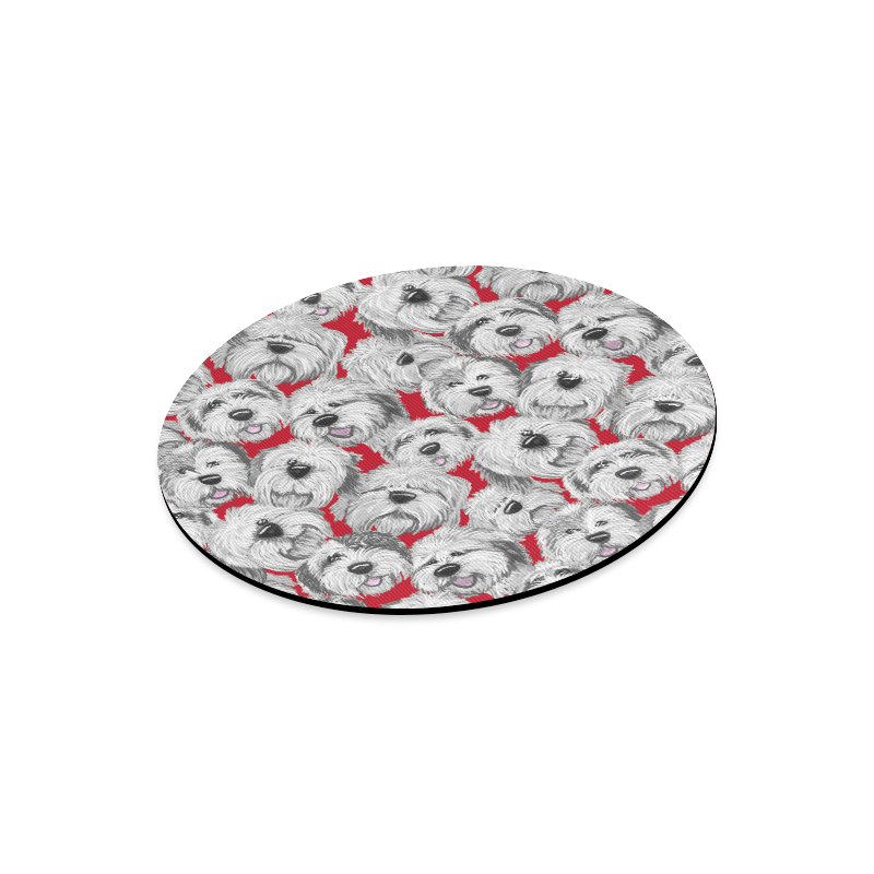 OES heads Red Round Mousepad