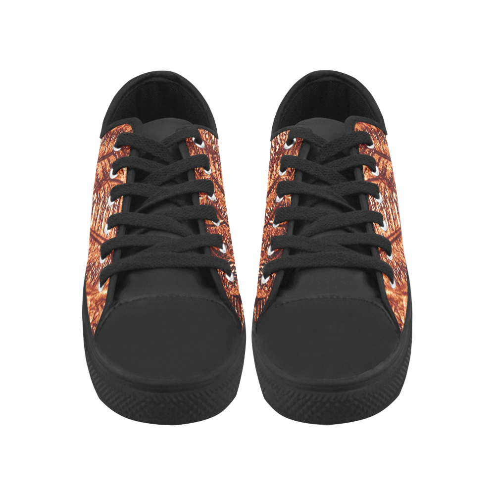 Copper Foliage - Jera Nour Aquila Microfiber Leather Men's Shoes (Model 031)
