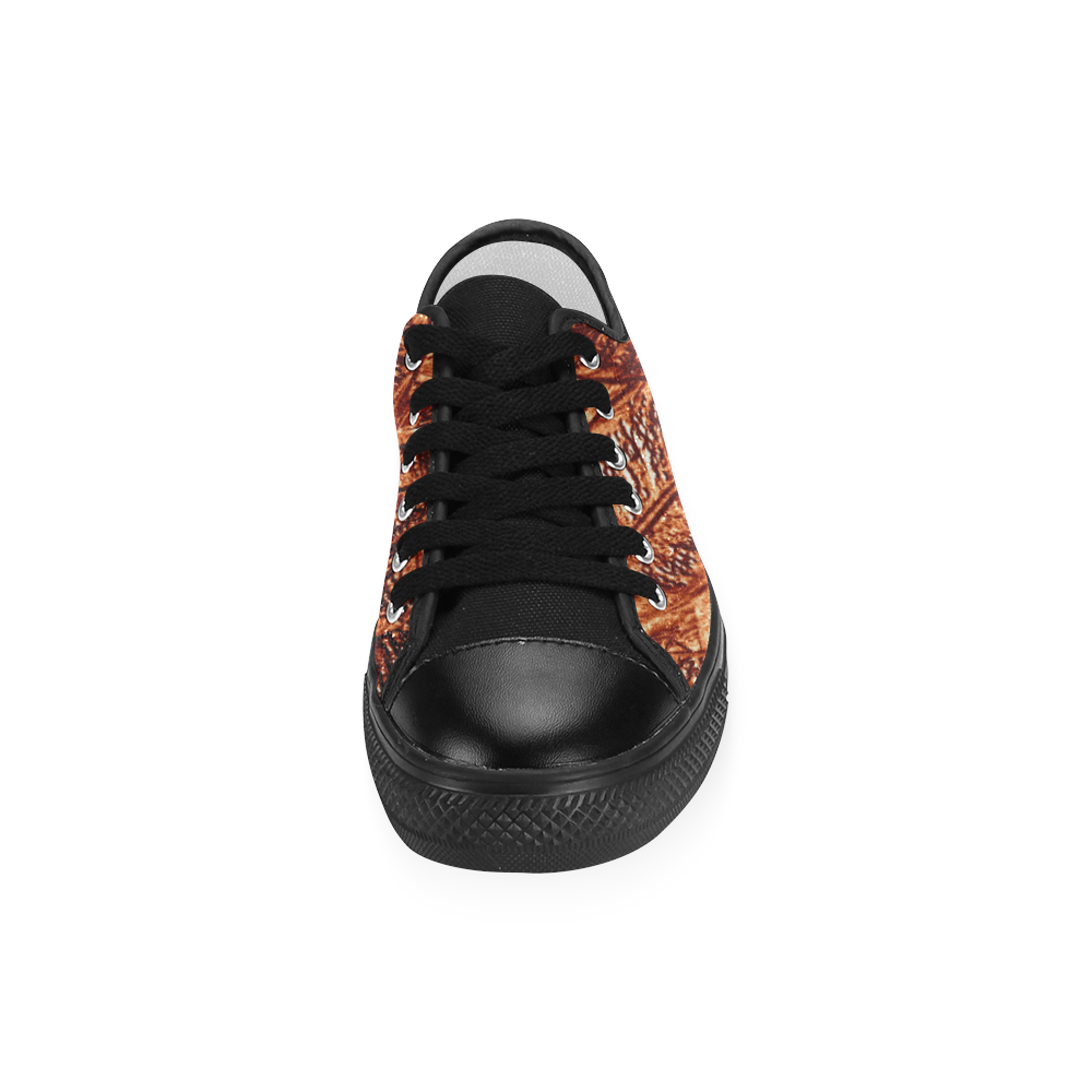 Copper Foliage - Jera Nour Men's Classic Canvas Shoes (Model 018)
