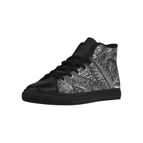 Steel Foliage - Jera Nour Aquila High Top Microfiber Leather Men's Shoes (Model 032)