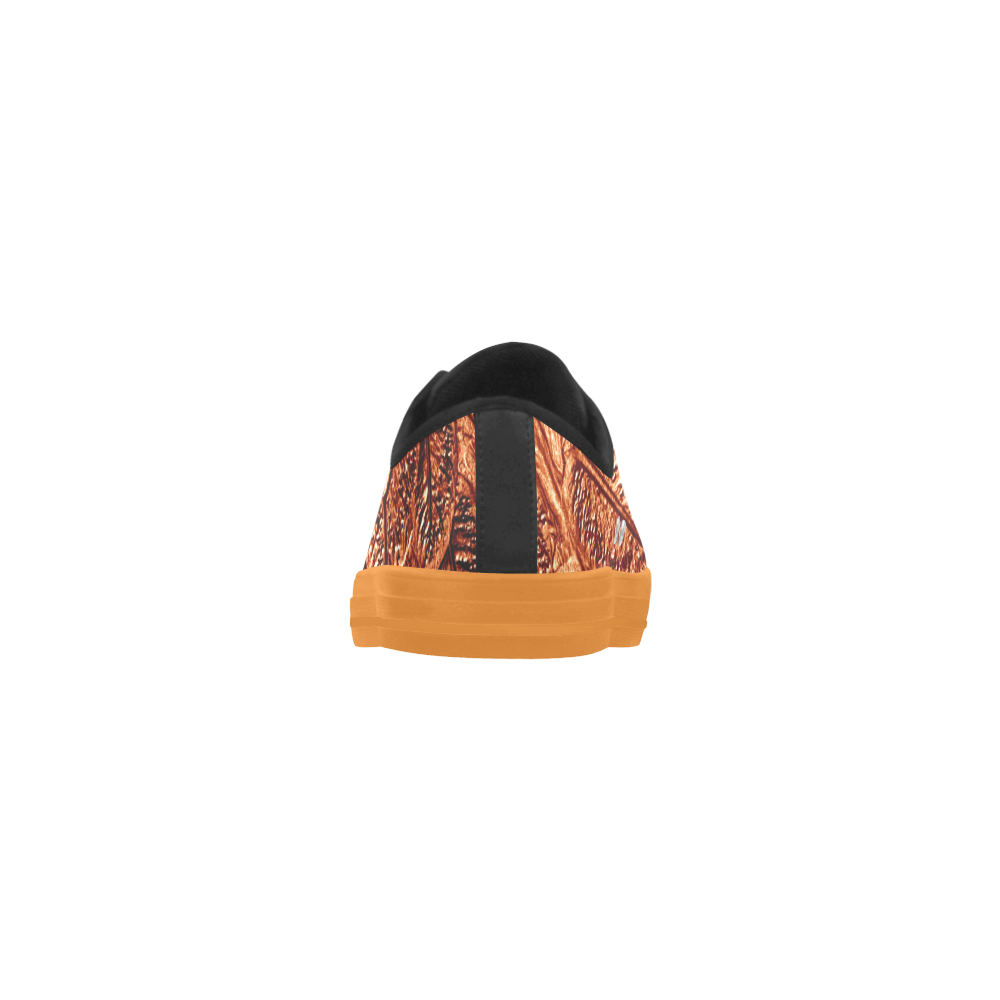 Copper Foliage - Jera Nour Aquila Microfiber Leather Men's Shoes (Model 031)
