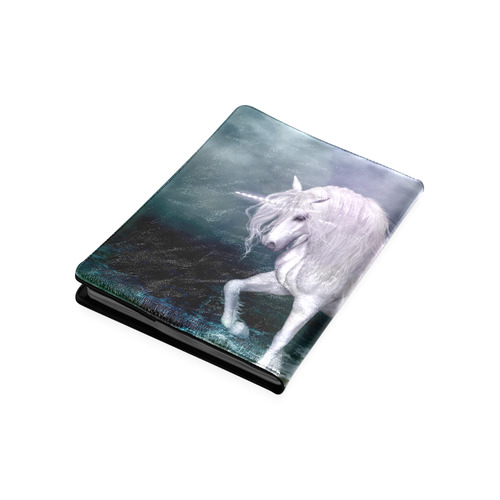 Wonderful white unicorn on the beach Custom NoteBook B5