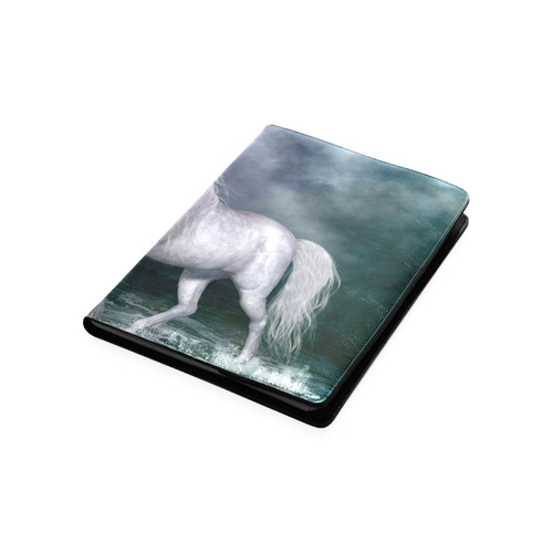 Wonderful white unicorn on the beach Custom NoteBook B5