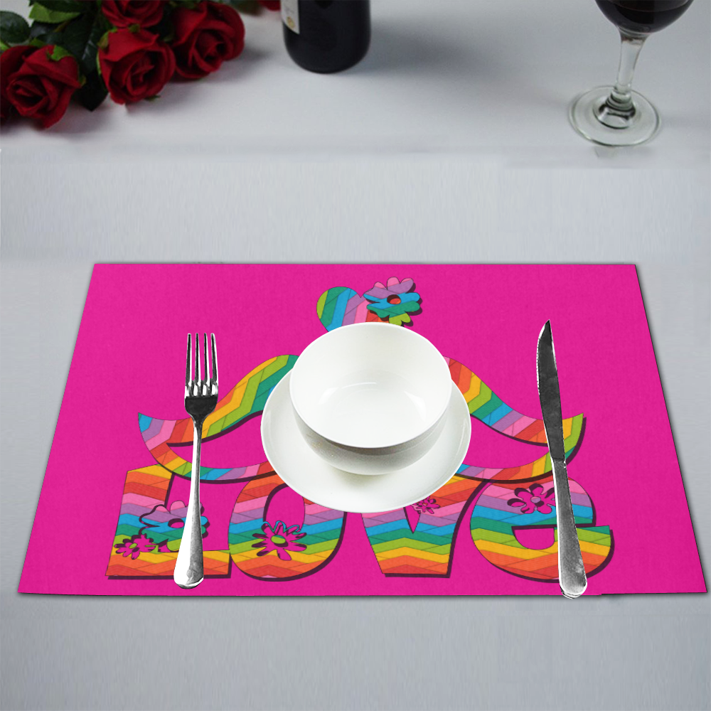 Love Birds with a Heart Placemat 12''x18''