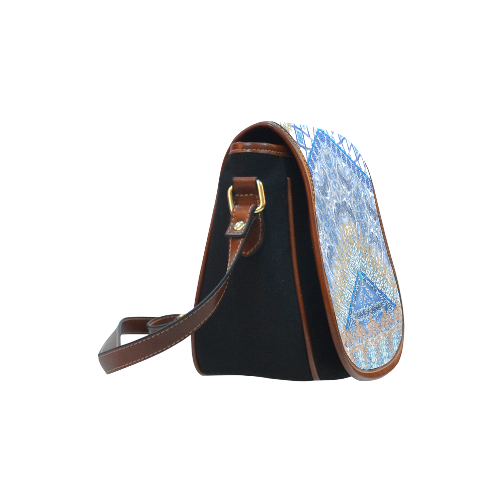royal blue Saddle Bag/Small (Model 1649)(Flap Customization)