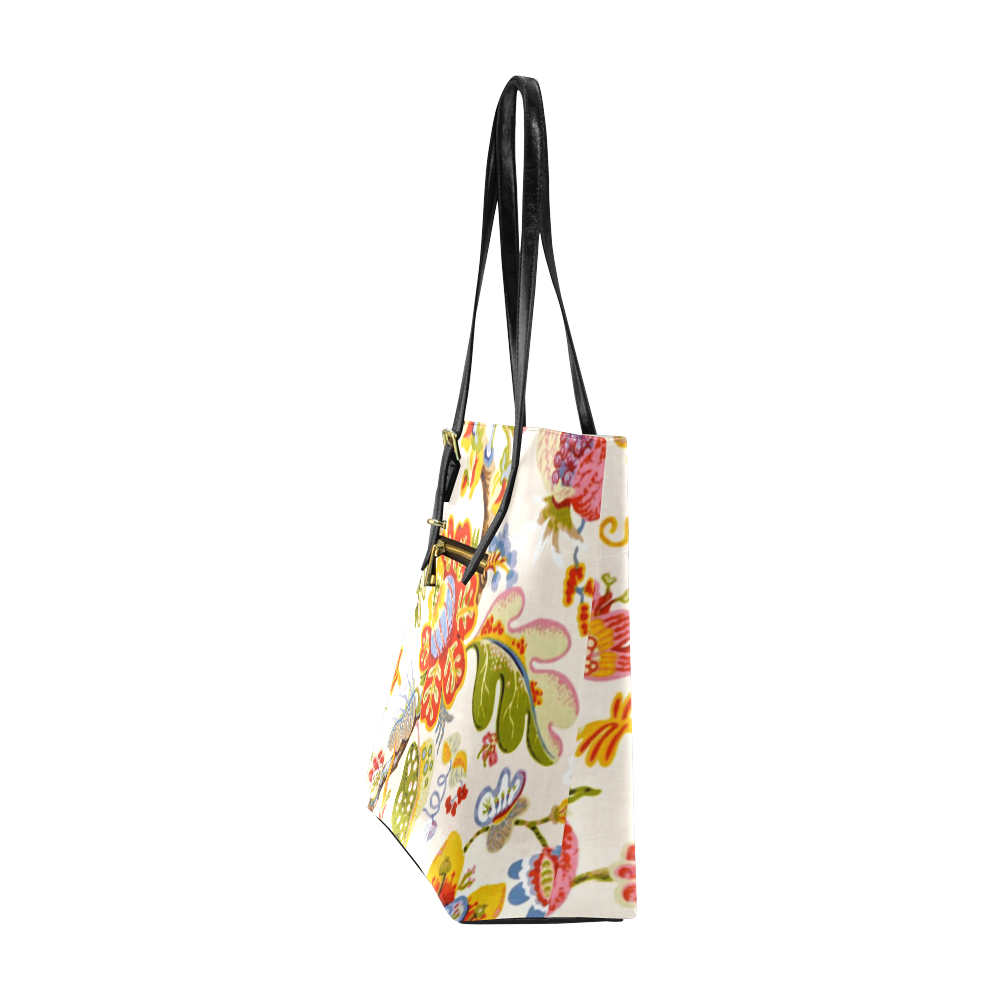 Jacobean Embroidery Floral Fine Art Euramerican Tote Bag/Small (Model ...