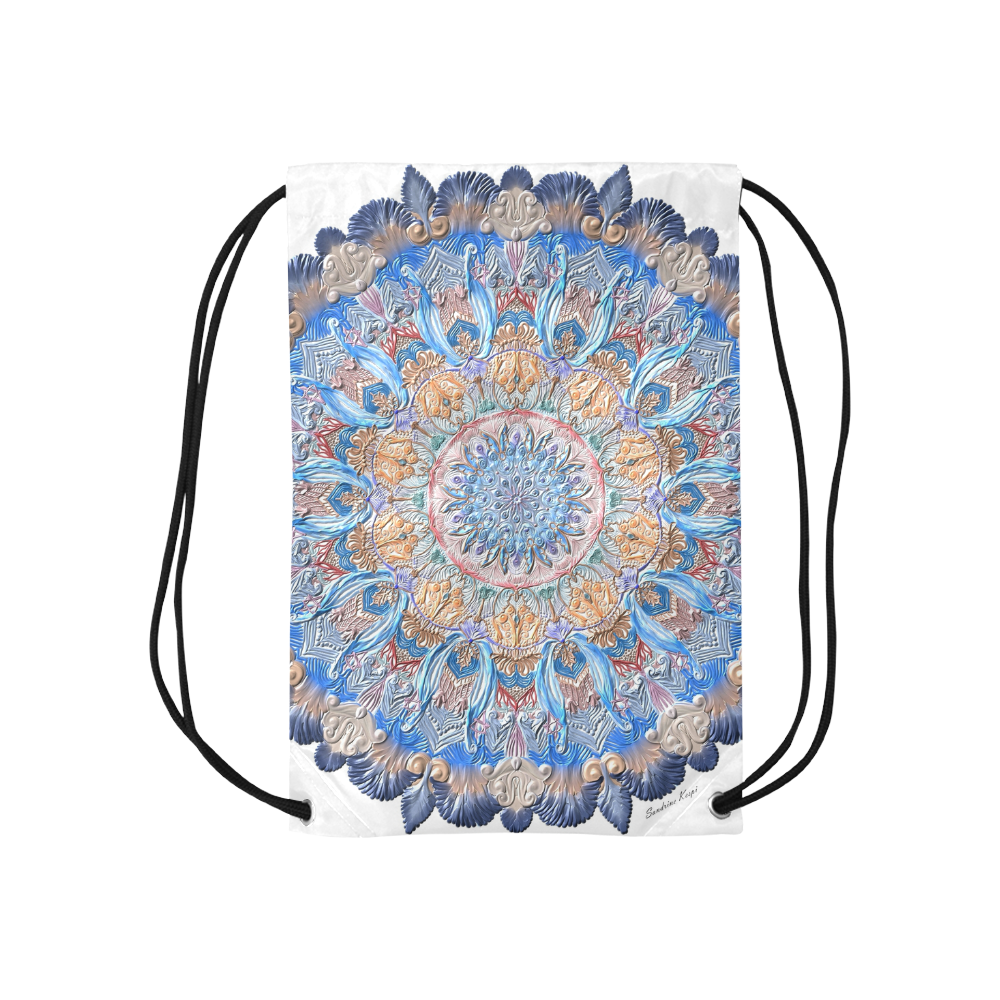 mandala gloopy Small Drawstring Bag Model 1604 (Twin Sides) 11"(W) * 17.7"(H)