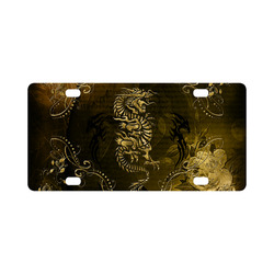 Wonderful chinese dragon in gold Classic License Plate