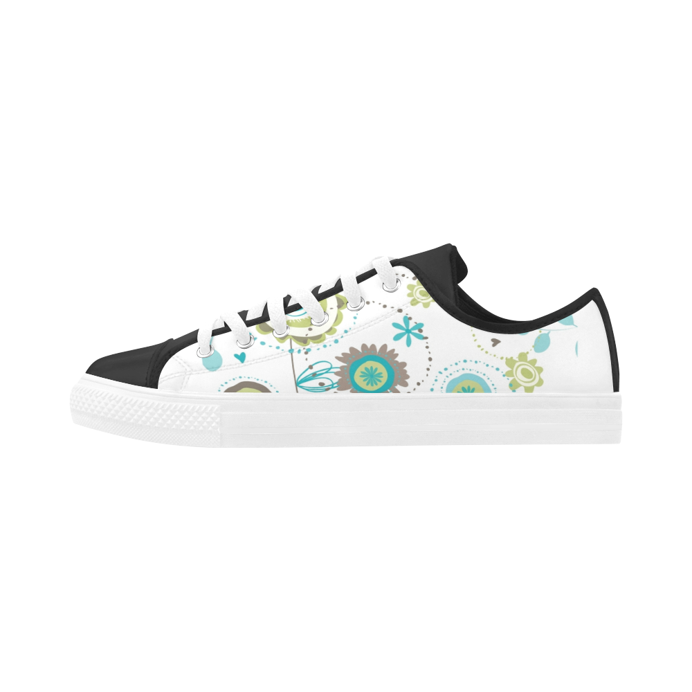 Floral_seamless_pattern Aquila Microfiber Leather Women's Shoes (Model 031)