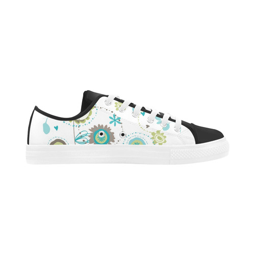 Floral_seamless_pattern Aquila Microfiber Leather Women's Shoes (Model 031)