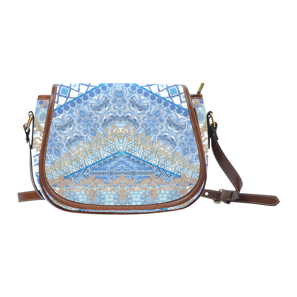 royal blue Saddle Bag/Small (Model 1649) Full Customization