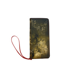 Wonderful chinese dragon in gold Women's Clutch Wallet (Model 1637)