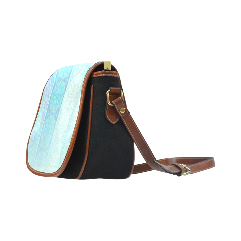 teal Saddle Bag/Small (Model 1649)(Flap Customization)