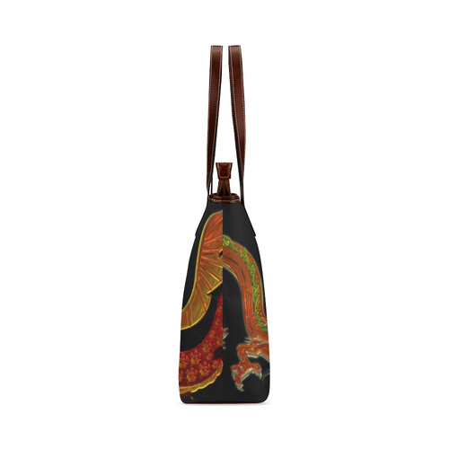 Fantastic Metallic Gleaming Dragon Shoulder Tote Bag (Model 1646)