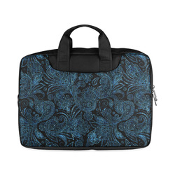 Elegant blue flower glitter look Macbook Air 11"（Twin sides)