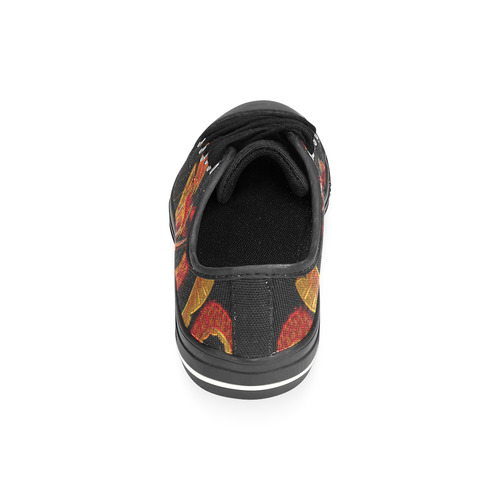 Awesome Metallic Gleaming Dragon Low Top Canvas Shoes for Kid (Model 018)