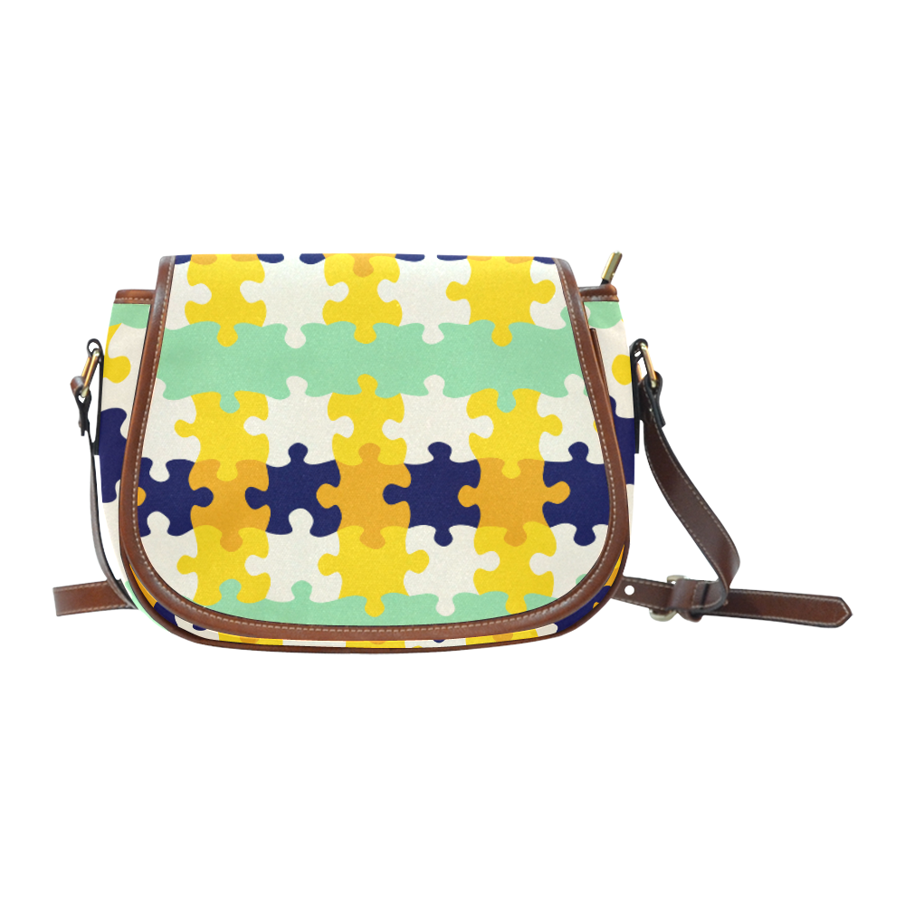 Puzzle pieces Saddle Bag/Large (Model 1649)