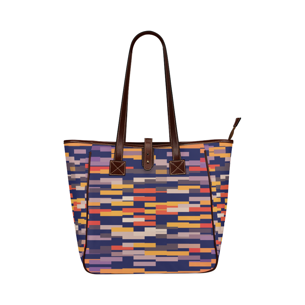 Rectangles in retro colors Classic Tote Bag (Model 1644)