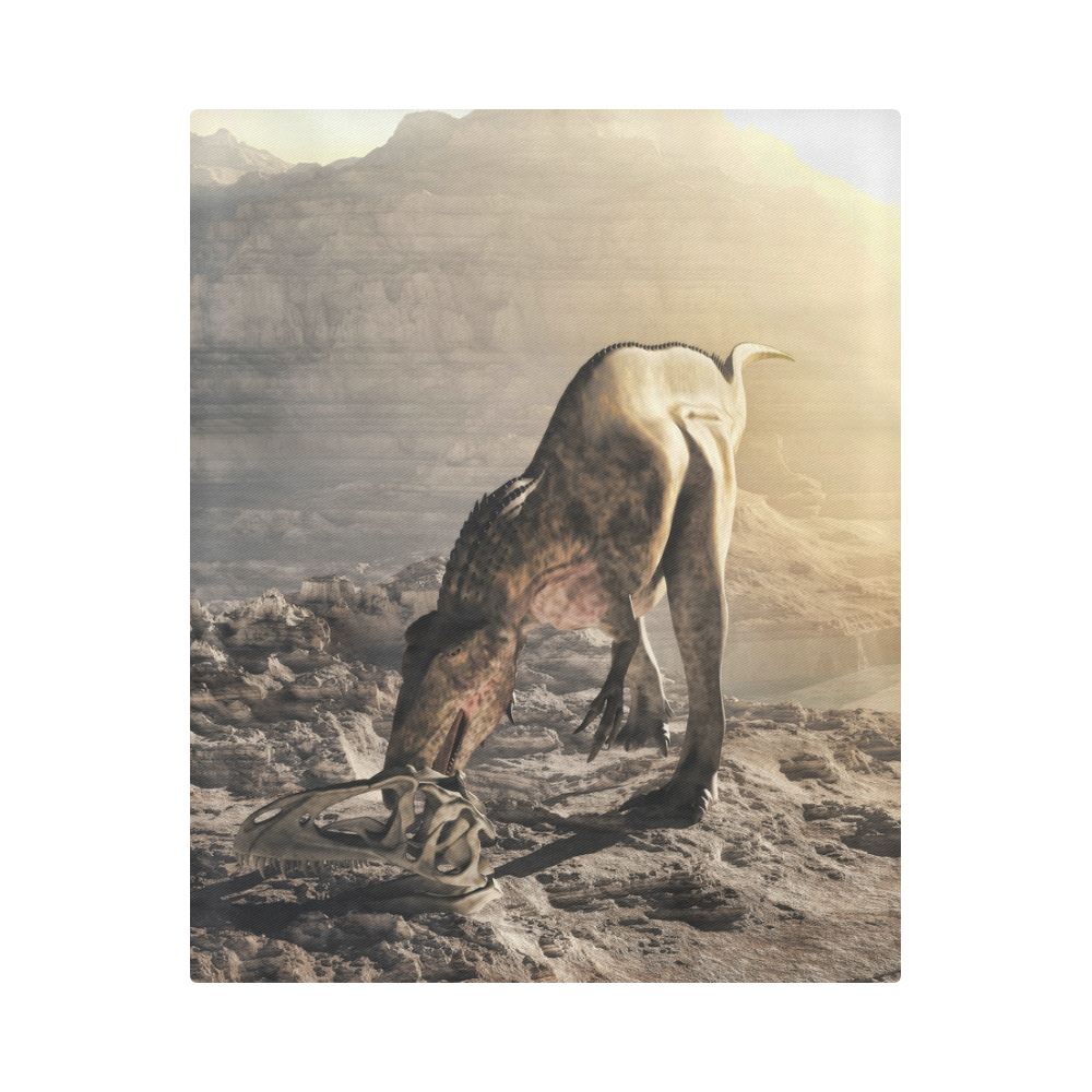 Acrocanthosaurus Dinosaur Duvet Cover 86"x70" ( All-over-print)