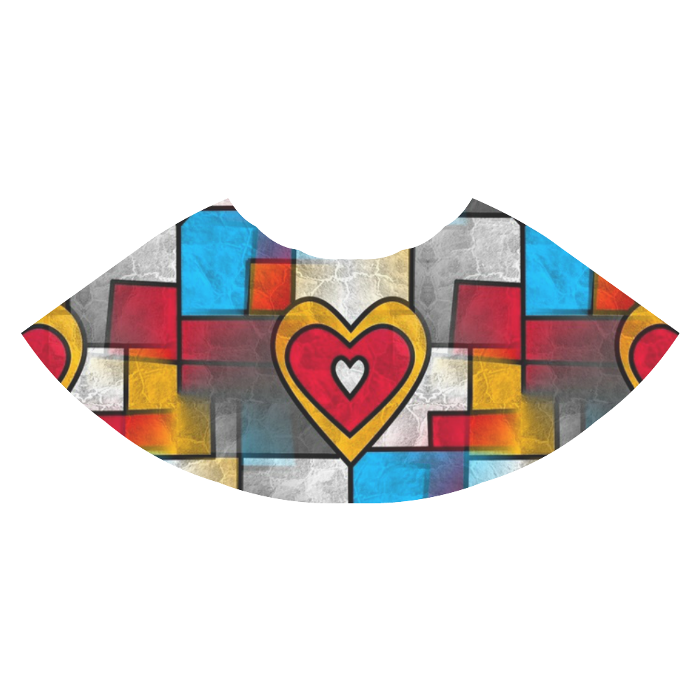 That is my heart by Popart Lover Athena Women's Short Skirt (Model D15)