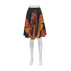 Awesome Metallic Gleaming Dragon Athena Women's Short Skirt (Model D15)
