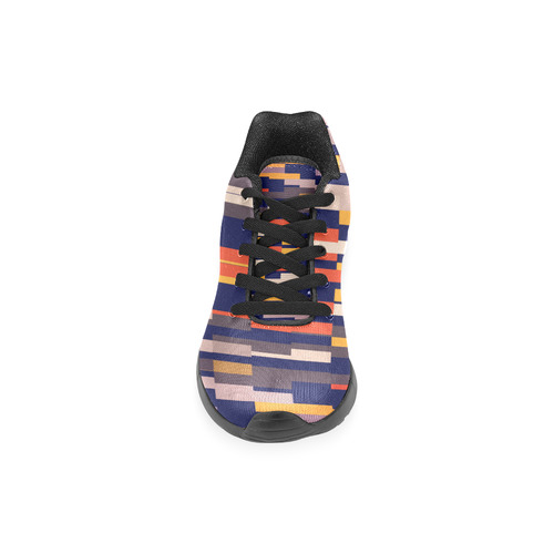Rectangles in retro colors Men’s Running Shoes (Model 020)
