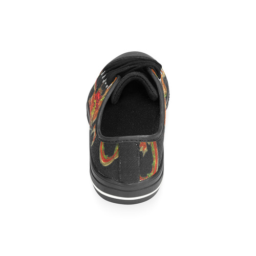Fantastic Metallic Gleaming Dragon Low Top Canvas Shoes for Kid (Model 018)