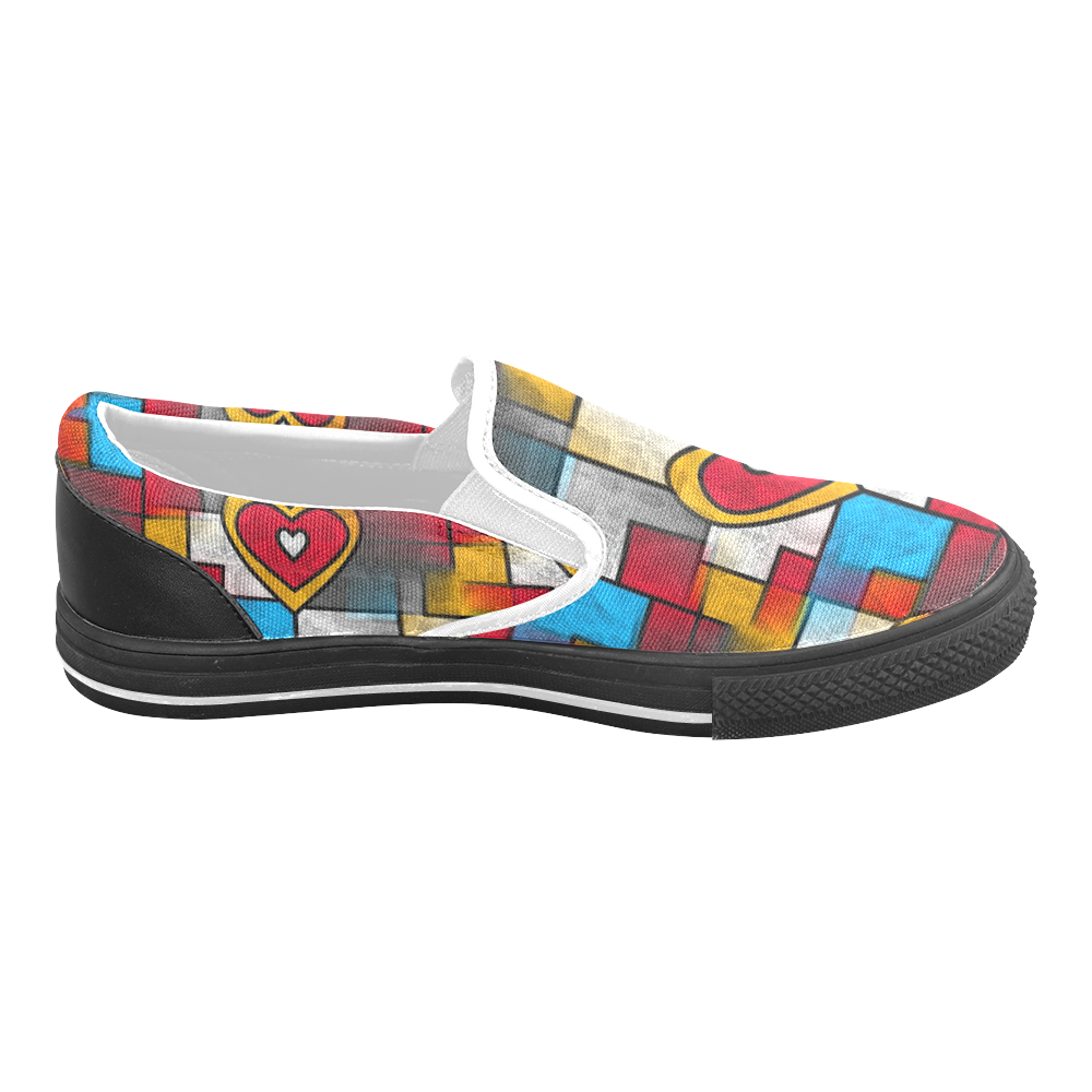 That is my heart by Popart Lover Women's Unusual Slip-on Canvas Shoes (Model 019)