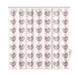 Love Conquers Hate Pattern Shower Curtain Shower Curtain 72"x72"